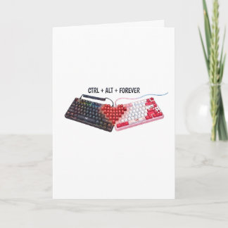 Carte Claviers de couple Ctrl Alt Forever Design