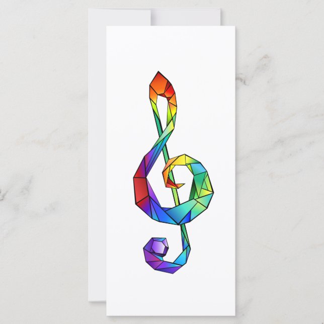 Carte Clé de musique arc-en-ciel (Devant)