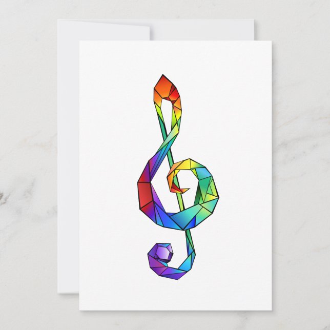 Carte Clé de musique arc-en-ciel (Devant)
