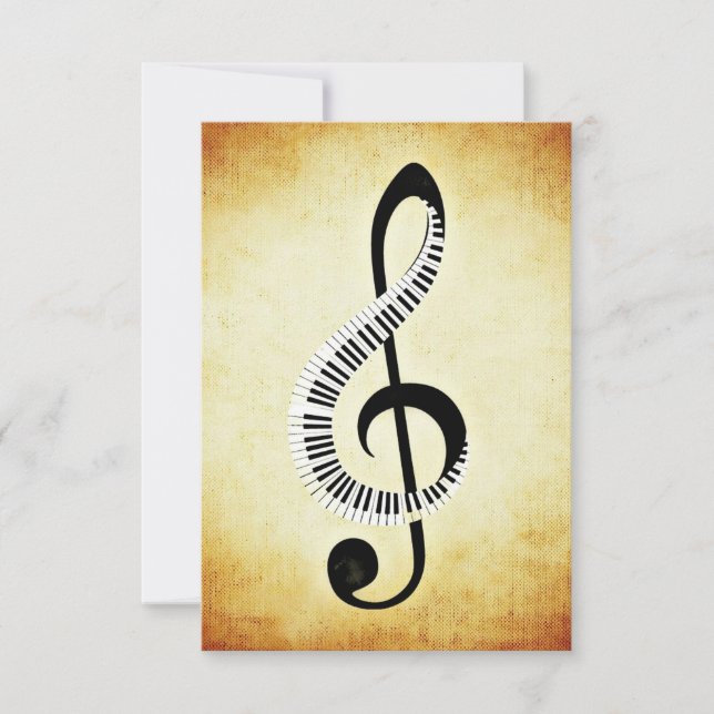 Carte Clé en acier avec Touches de piano (Devant)