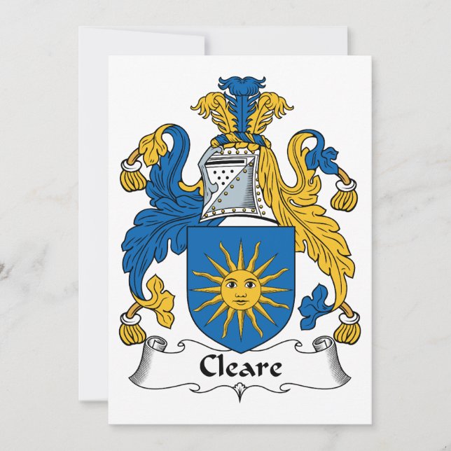 Carte Cleare Family Crest (Devant)