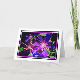 Carte Clematis Flower Blank