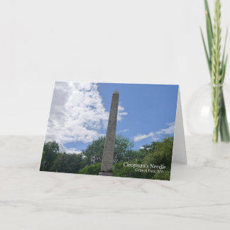 Carte Cleopatra's Needle, Central Park, NYC -