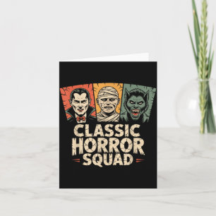 Carte Clic Horror Squad Vintage Rétro Monstre Halloween