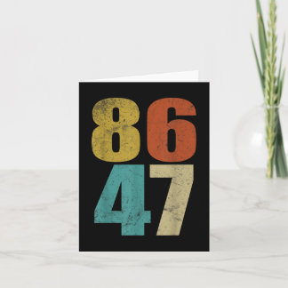 Carte Clic Retro Vintage 80s Style 86 47 Anti Trump