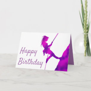 Carte Climber girl Birthday