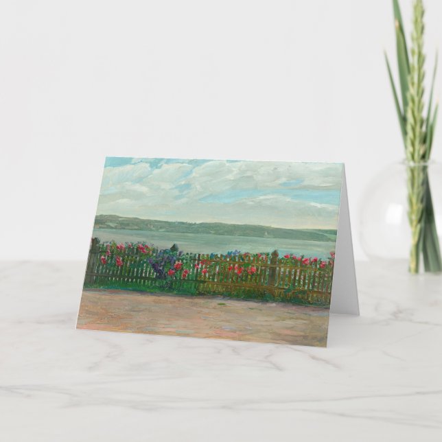 Carte clôture rose au lac Starnberg | Wilhelm Trübner (Devant)