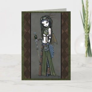 Carte "Cloud Burst" Tribal Steampunk Aviatrix Fairy Card