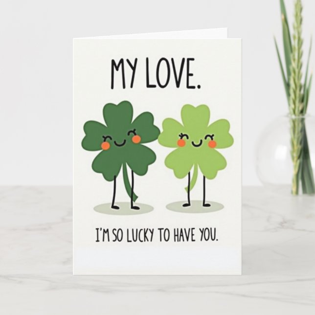 Carte Clover Love Lucky You Card (Devant)
