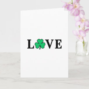 Carte Clover Shamrock Irlande AIMER Élégant Tout But