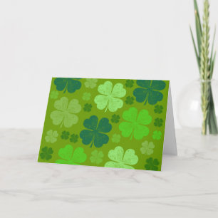 Carte Clovers verts, Lucky Clovers, Saint Patrick's Day