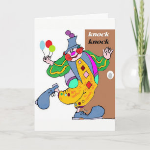 Carte Clown Knock Knock Anniversaire