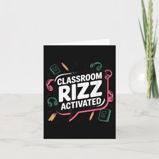 Carte Clroom Rizz Activé, Gen Z Alpha, Retour À L'École (Devant)