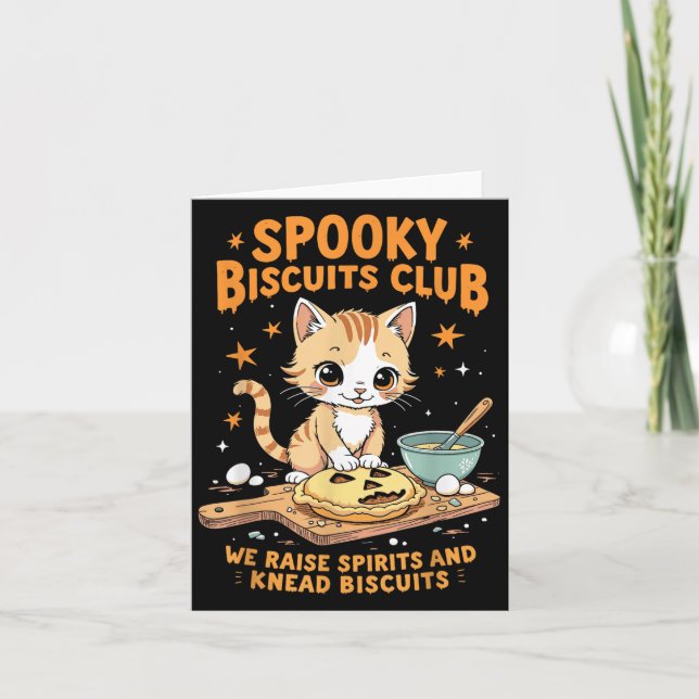 Carte Club de biscuits Soky Chat Drôle Halloween Cuisine (Devant)