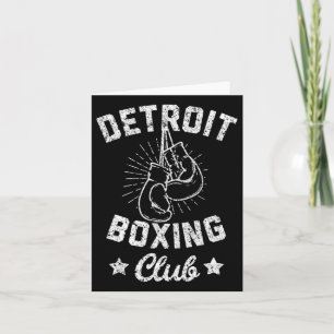 Carte Club de boxe de Détroit - Gants de boxe Vintages