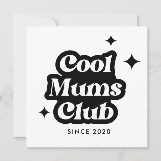Carte Club des mamans Cool moderne Rétro Super Vintage (Devant)