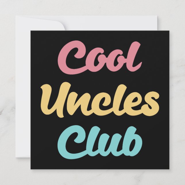 Carte Club des oncles cool II (Devant)
