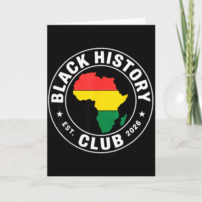 Carte Club d'Histoire Noire Établ 2026 Fierté Africaine  (Devant)