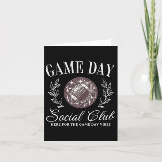 Carte Club Social de Jour de Match de Football Américain