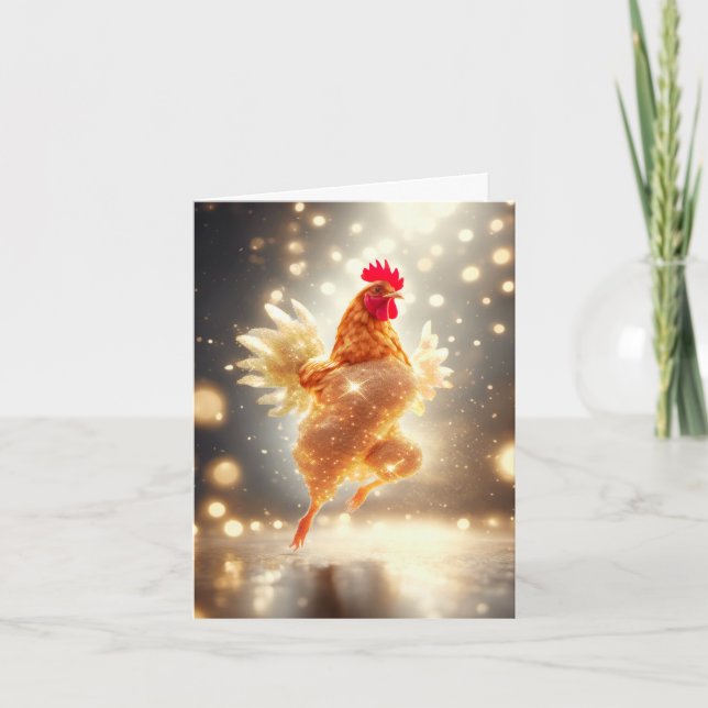 Carte Cluck and Sparkle - poulet mousseux (Devant)