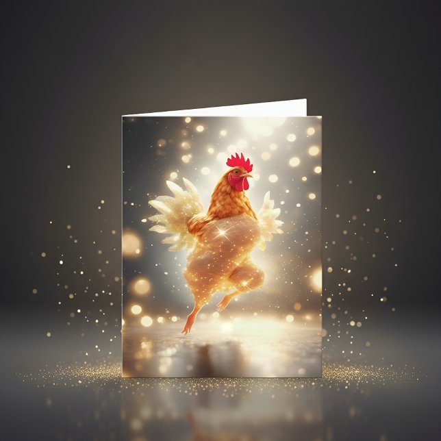 Carte Cluck and Sparkle - poulet mousseux (Créateur téléchargé)