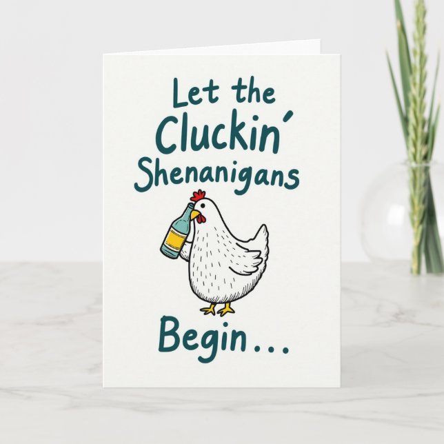 Carte Cluckin Shenanigans Funny Chicken Card (Devant)