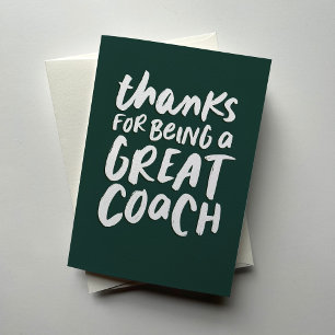 Carte Coach merci cool vert et blanc