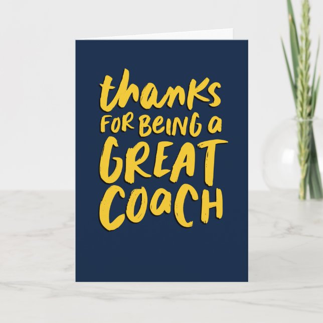 Carte Coach merci marine or fun (Devant)