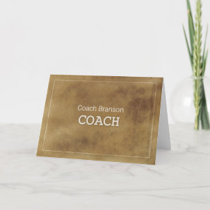 Carte Coach Nom Personnalisé Merci Définition Simple Bro