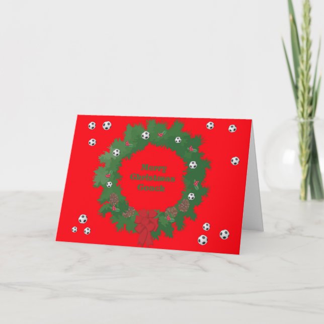 Carte Coach Soccer de Noël (Devant)