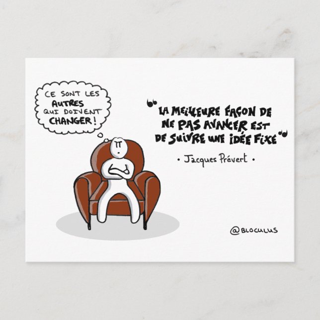 Carte coaching : "Suivre une idée fixe..." Postcard (Front)