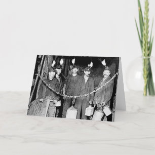 Carte Coal Miners - Greeting Card