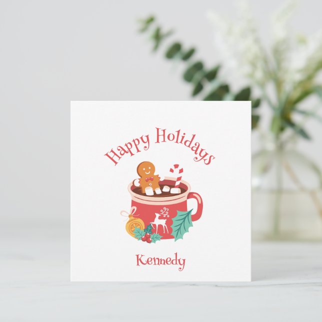 Carte Coca chaud et pain d'épices (Debout devant)