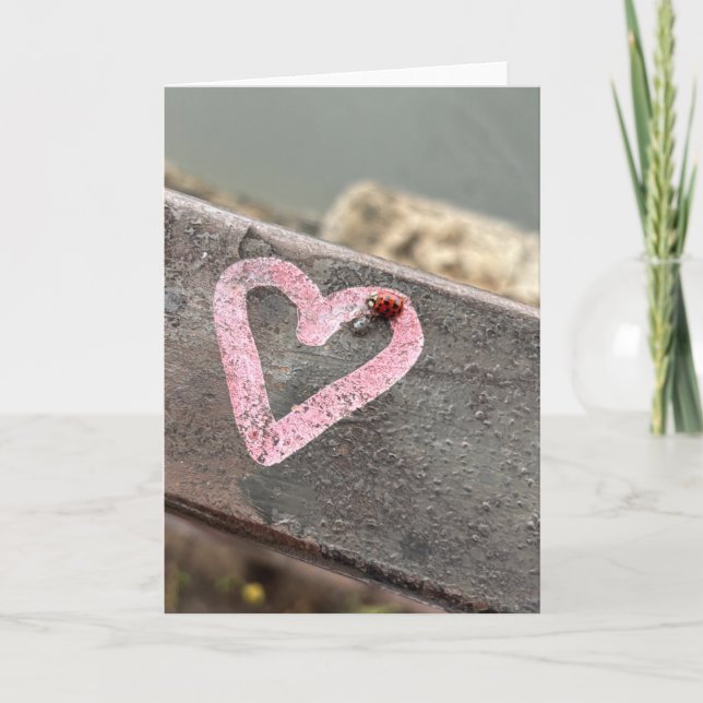 Carte Coccinelle Cœur (Devant)