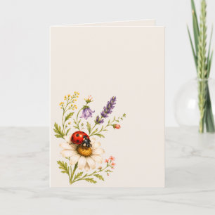 Carte Coccinelle Fleur Sauvage