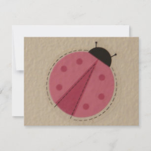 Carte coccinelle rose