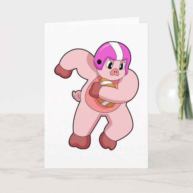 Carte Cochon au sport de football (Devant)