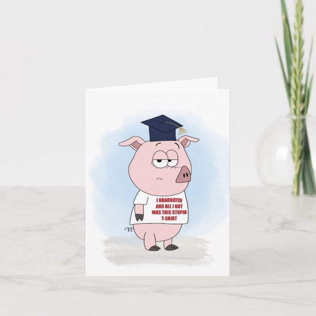 Carte Cochon de fin d'études (Devant)