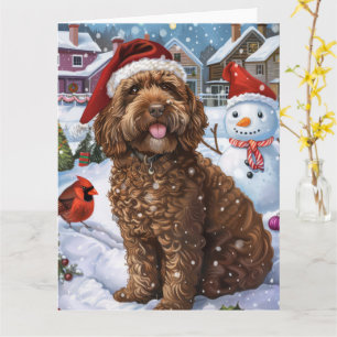 Carte Cockapoo Winter Wonderland Christmas Joy