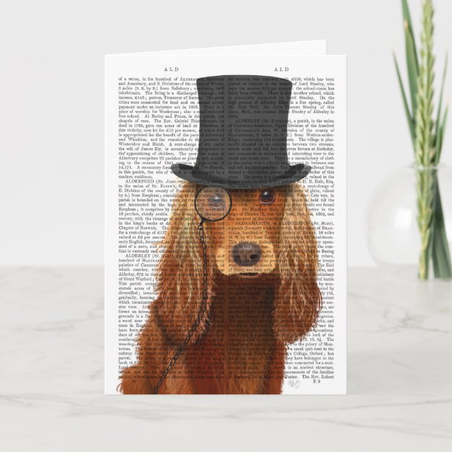 Carte Cocker Spaniel, Formal Hound et Casquette (Devant)