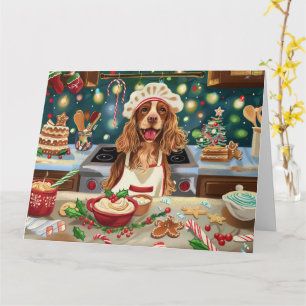 Carte Cocker Spaniel Pâtisserie de Fêtes : Noël Festif