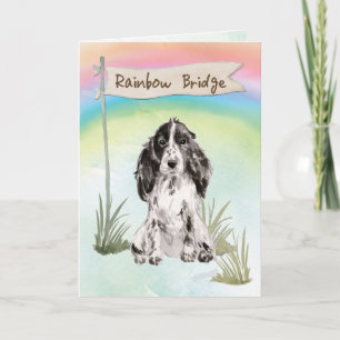 Carte Cocker Spaniel Pet Sympathie sur Rainbow Bridge