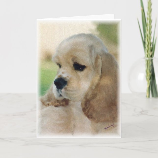 Carte Cocker Spaniel Puppy (Devant)