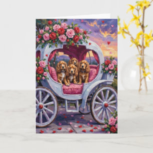 Carte Cocker Spaniel Saint-Valentin 