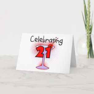 Carte Cocktail célébrant 21 T-shirts et cadeaux
