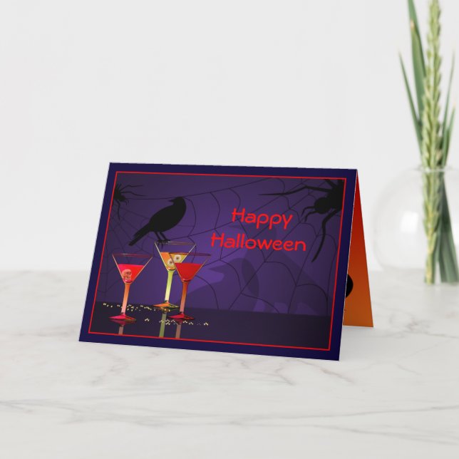 Carte Cocktails Halloween Salutation personnalisée (Devant)