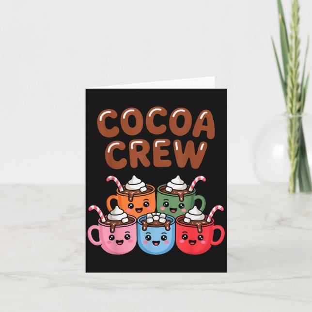 Carte Cocoa Crew Cute Christmas Hot Chocolate Matching P (Devant)