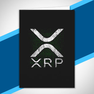 Carte Code binaire crypto-monnaie cache XRP Hodlers Cryp