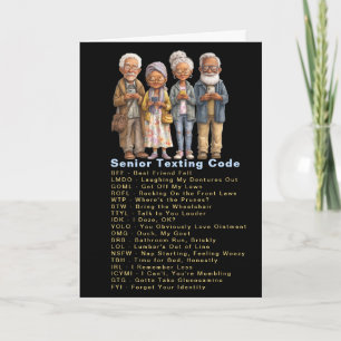 Carte Code de SMS drôle pour l'anniversaire des seniors