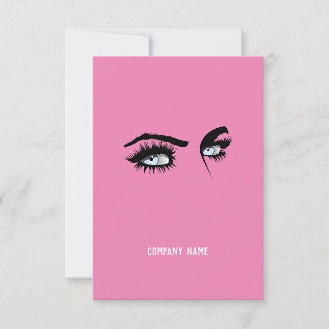 Carte Code QR d'entreprise rose direct Promo (Devant)